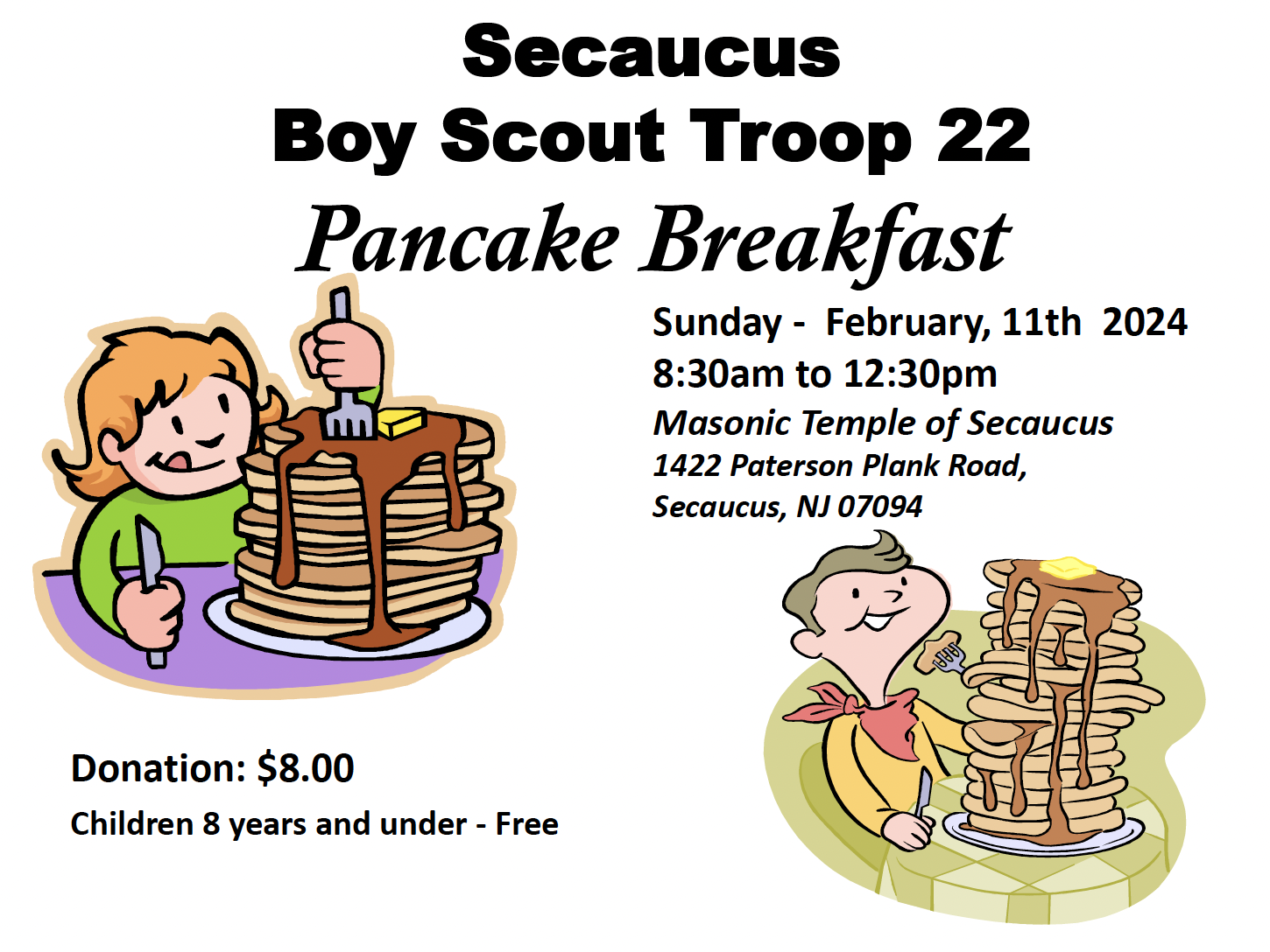 Boy Scout Troop 22 Pancake Breakfast