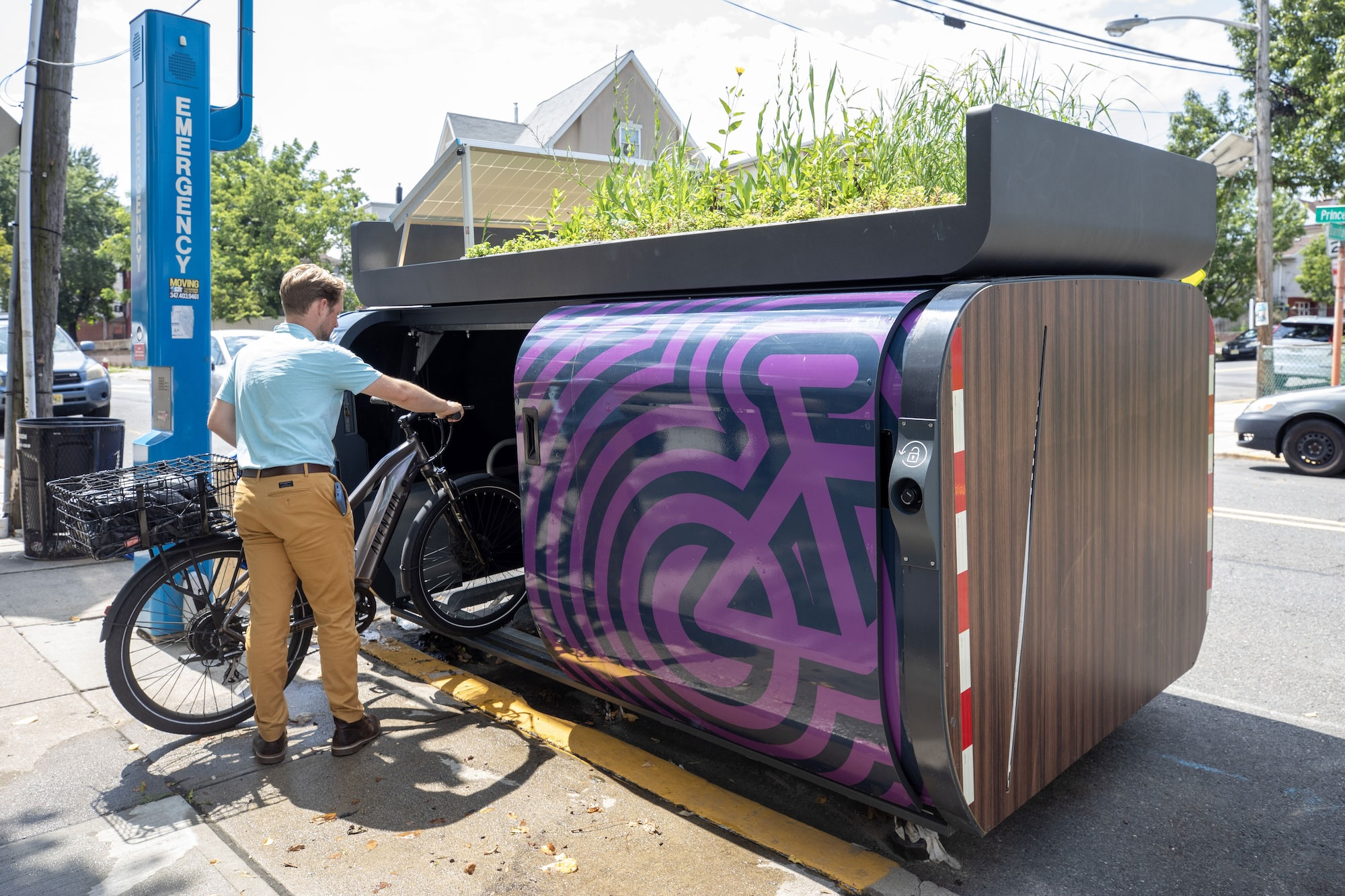 Free 24/7 Secure Bike Storage Pod Available at Newport PATH Station