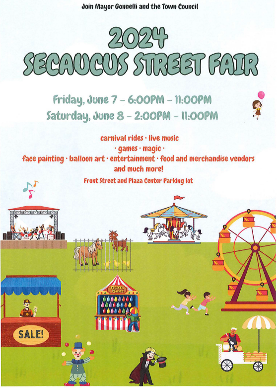 2024 Secaucus Street Fair - 6/7/2024 and 6/8/2024