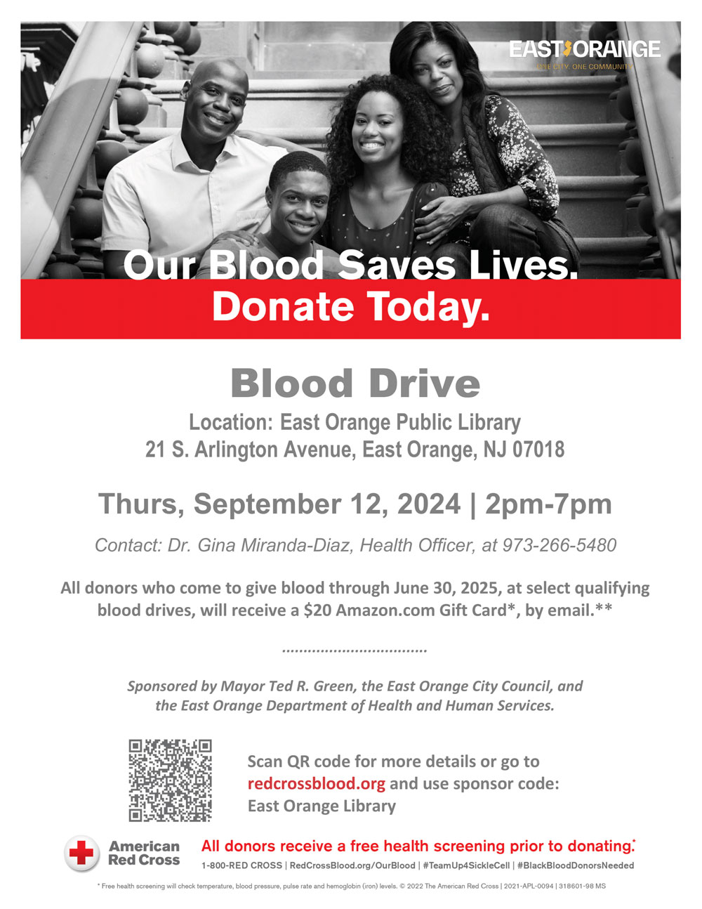 East Orange to host Red Cross Blood Drive