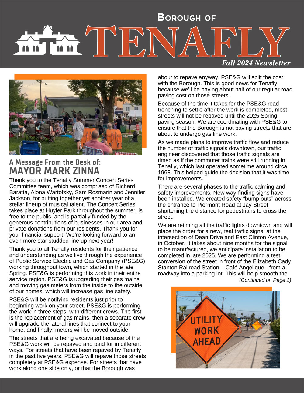 Tenafly 2024 Fall Newsletter