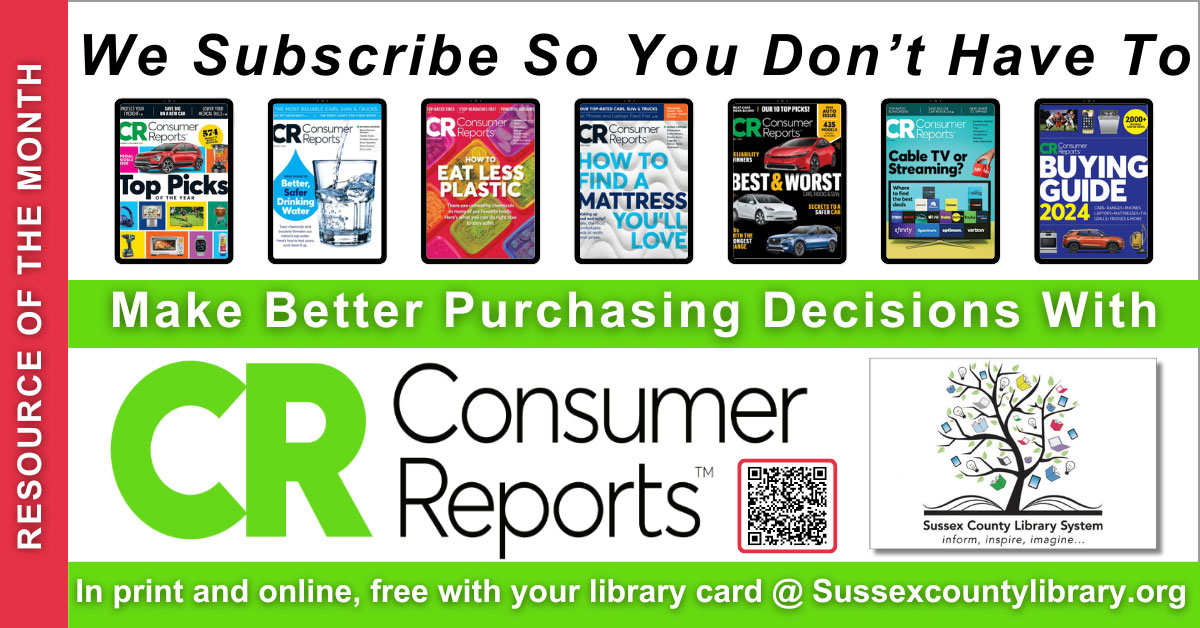 Free Access to Consumer Reports at Sussex County Libraries