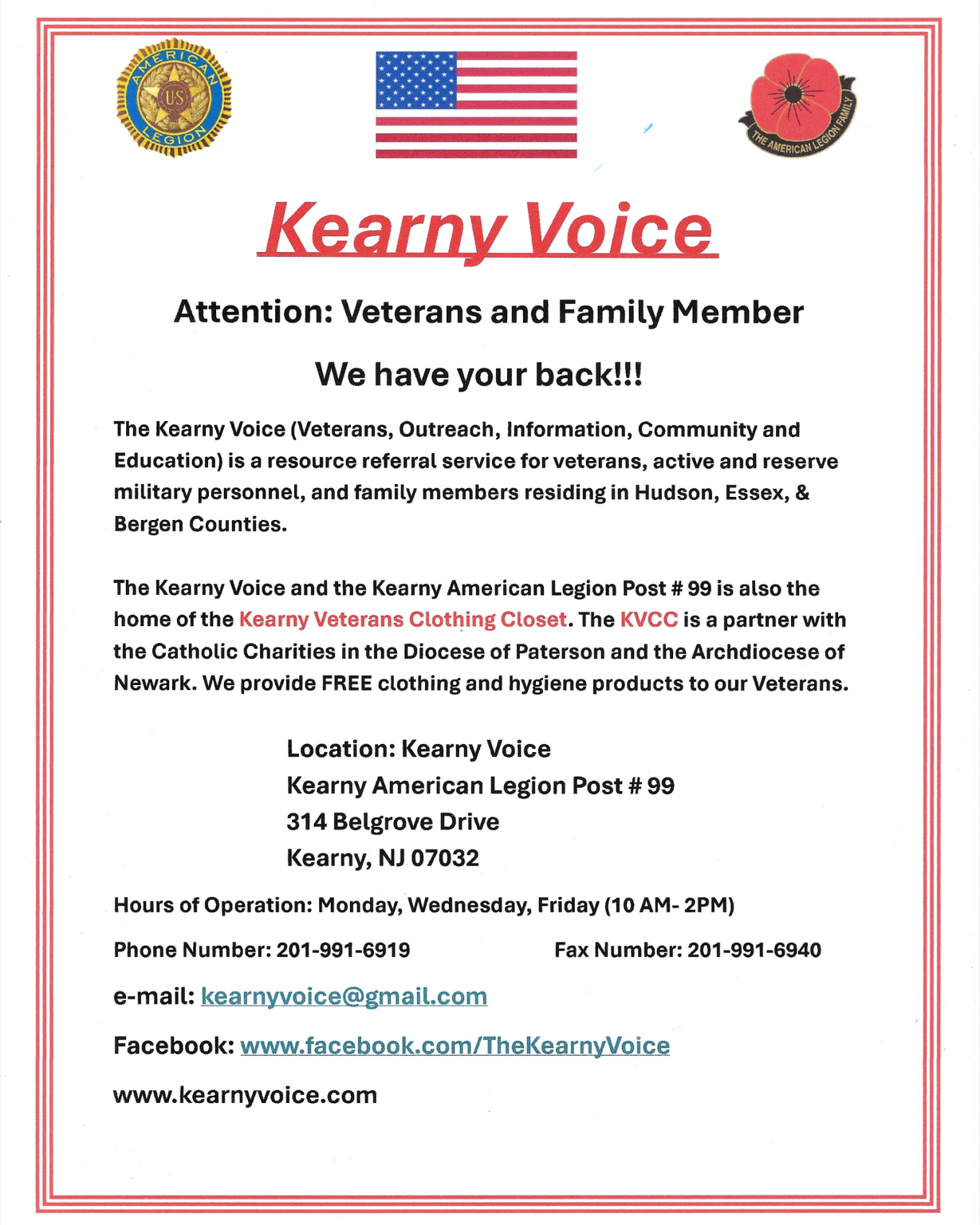 Veteran Resources From Kearny Voice